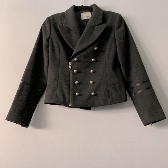 Anine Bing Crop Military Style Wool Jacket XS - Picture 4 of 13